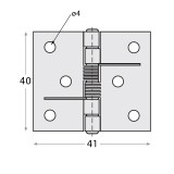 Zawias splatany ze sprężyną - czarny 4 szt - ZSS DMX - 2