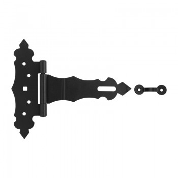 Zawias bramkowy ozdobny z zamknięciem - czarny - ZBZ DMX - 3