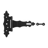 Zawias bramkowy ozdobny z zamknięciem - czarny - ZBZ DMX - 3