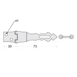 Zawias ozdobny z zamknięciem - czarny - ZOZ DMX - 2