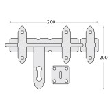 Zasuwa ciężka ozdobna - czarna - WCZ DMX - 2