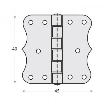 Zawias splatany ozdobny - złoty - ZO DMX - 2