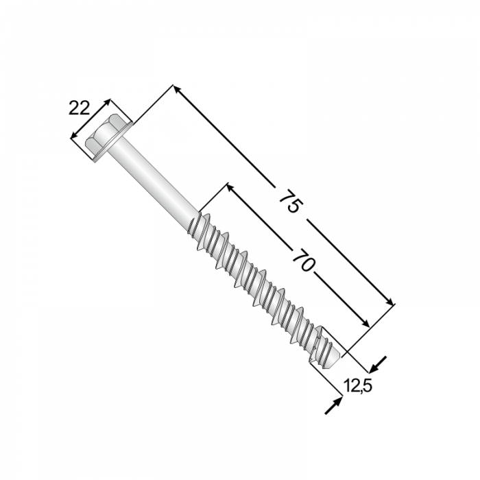 Wkręty do betonu 12,5 mm - PBW 20 szt DMX - 4