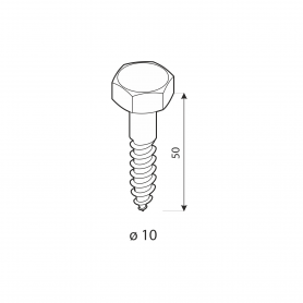 Wkręt do drewna PWD 50-60x10 1kg DMX - 3