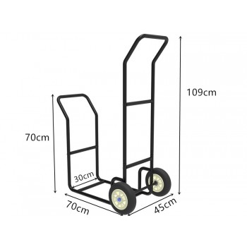 Stojak, wózek, kosz na drewno kominkowe 70x45x109 - TGD 1 GRINDI IN THE GARDEN - 6