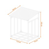 Drewutnia, stojak na drewno kominkowe 110x70x145 - Rakau I Grindi - 8