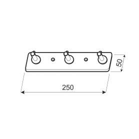 Wieszak ścienny WUE CHROM Velano - 3
