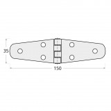 Zawias trójkątny splatany - ZTS - czarny DMX - 4