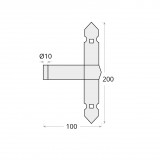 Zawias ramowy ozdobny - ZRO DMX - 4