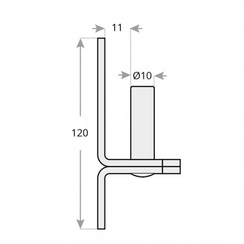 Uchwyt czopowy ozdobny - UCO - czarny DMX - 3