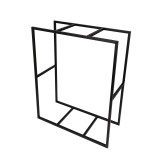 Stojak na drewno kominkowe 80x35x100 - Pren Grindi - 2