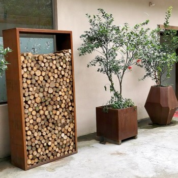 Stojak na drewno kominkowe 80x30x160 - Fusta Grindi - 7