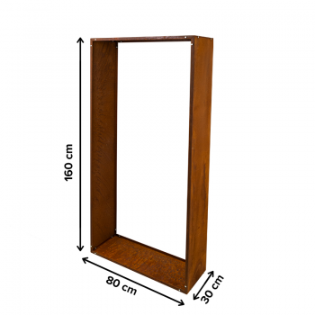 Stojak na drewno kominkowe 80x30x160 - Fusta Grindi - 8