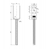 Podstawa słupa - kotwa do betonu lekka typu U - PSL GRUNDLINE - 2