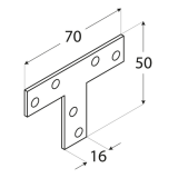 Łącznik do drewna typu "T" - KT - złoty DMX - 2