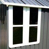 Domek ogrodowy metalowy, szary - Betula - 172x259x229 Grindi - 5