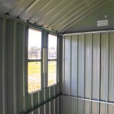 Domek ogrodowy metalowy, szary - Betula - 172x259x229 Grindi - 7