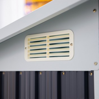 Domek ogrodowy metalowy, szary - Cornus - 112x243x176 Grindi - 6