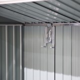 Domek ogrodowy metalowy, szary - Cornus - 112x243x176 Grindi - 7