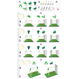 Zestaw montażowy huśtawki do belki kwadratowej 90mm - czerwony Grindi - 2