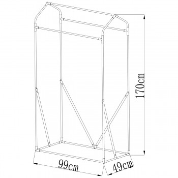 Tomaten Foliengewächshaus Treibhaus Pflanzenhaus - 100x50x170 - Aster IV Grindi - 9