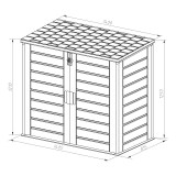 Szafa Schowek ogrodowy plastikowy - szara - 1170L Grindi - 8