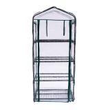 Szklarnia ogrodowa 4-półkowa przezroczysta - 70x50x158 - Kalmia Grindi - 5