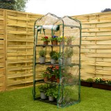 Szklarnia ogrodowa 4-półkowa przezroczysta - 70x50x158 - Kalmia Grindi - 3