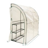 Szklarnia ogrodowa narożna biała - 100x200x215 - Cercis Grindi - 1