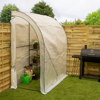 Szklarnia ogrodowa narożna biała - 100x200x215 - Cercis Grindi - 2