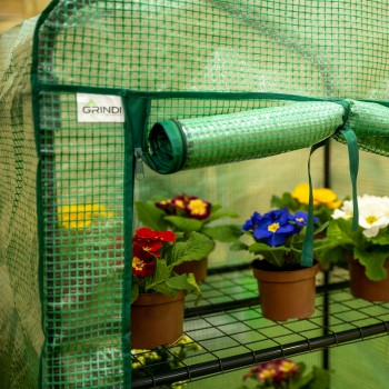 Szklarnia ogrodowa zielona 4-półkowa - 70x50x158 - Crocus II Grindi - 5