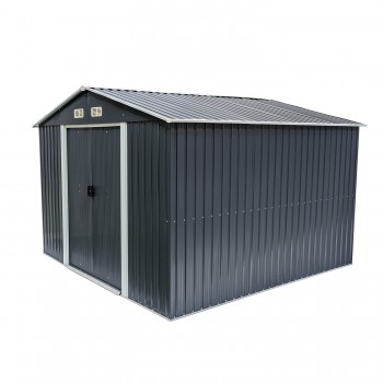 Domek ogrodowy metalowy, szary - Sorbus IV - 303x301x214 Grindi - 1