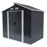 Domek ogrodowy metalowy, szary - Ulmus I - 173x235x225 Grindi - 1