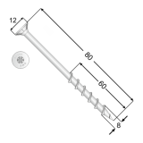 Wkręt do gazobetonu z łbem stożkowym - GS DMX - 4