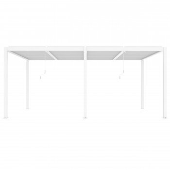 Pergola tarasowa, biała aluminiowa z otwieranym dachem - Kea IV 6x4m Grindi - 13