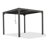 Pergola tarasowa, szara aluminiowa z otwieranym dachem - Kea VI 4x4m Grindi - 1