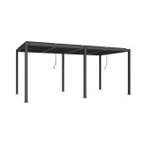 Pergola tarasowa, szara aluminiowa z otwieranym dachem - Kea III 6x3m Grindi - 1