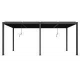 Pergola tarasowa, szara aluminiowa z otwieranym dachem - Kea III 6x3m Grindi - 13