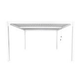 Pergola tarasowa, biała aluminiowa z otwieranym dachem - Kea VI 4x4m Grindi - 2