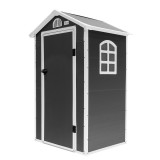 Domek ogrodowy plastikowy, szary - Bellis I - 134x104x204 Grindi - 1
