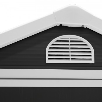 Domek ogrodowy plastikowy, szary - Bellis I - 134x104x204 Grindi - 7