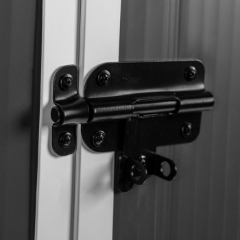 Domek ogrodowy plastikowy, szary - Bellis II -  242x192x239 Grindi - 5