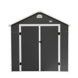 Domek ogrodowy plastikowy, szary - Bellis III - 242x192x239 Grindi - 3