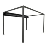 Pergola tarasowa, szara aluminiowa automatyczny dach + LED - Paros I 3x4m Grindi - 2