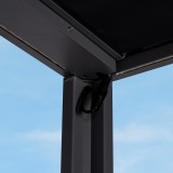 Pergola tarasowa, szara aluminiowa automatyczny dach + LED - Paros I 3x4m Grindi - 9