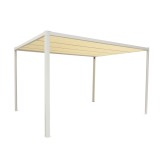 Pergola tarasowa, biała aluminiowa automatyczny dach - Paros I 3x4m Grindi - 1