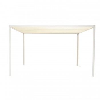 Pergola tarasowa, biała aluminiowa automatyczny dach - Paros I 3x4m Grindi - 5