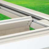 Pergola tarasowa, biała aluminiowa automatyczny dach - Paros I 3x4m Grindi - 9