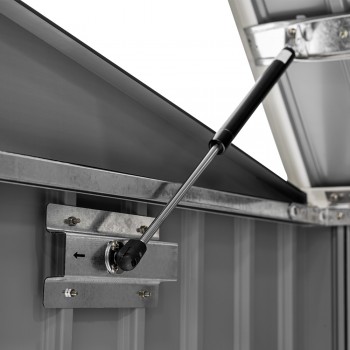 Szafa Schowek ogrodowy metalowy - szary - 173x101x131 - Phlox Grindi - 9