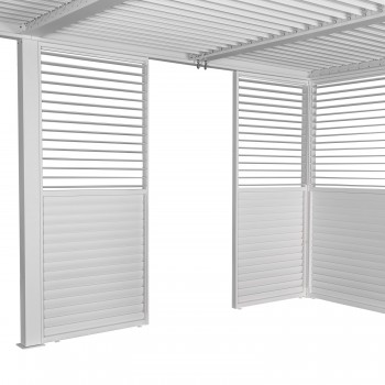 Ścianka żaluzjowa panel do pergoli Kea - biała Grindi - 9